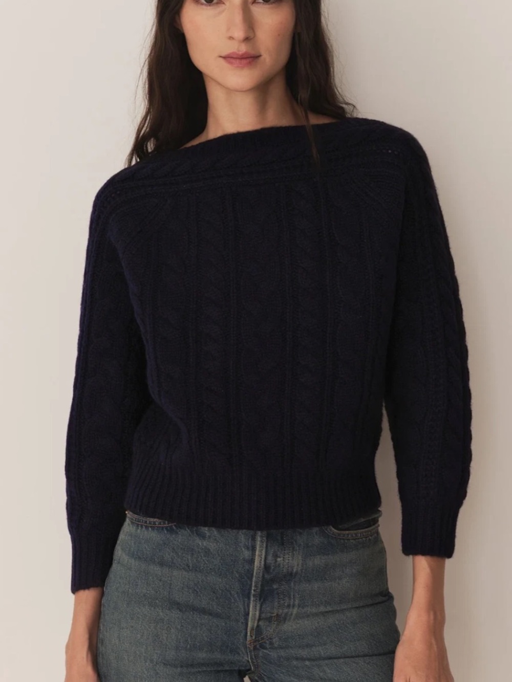 Doen Cressida Cashmere Sweater in Navy